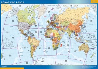 Mapamundi Pared plastificado  Mapas para Colombia y América Central de pared  grandes